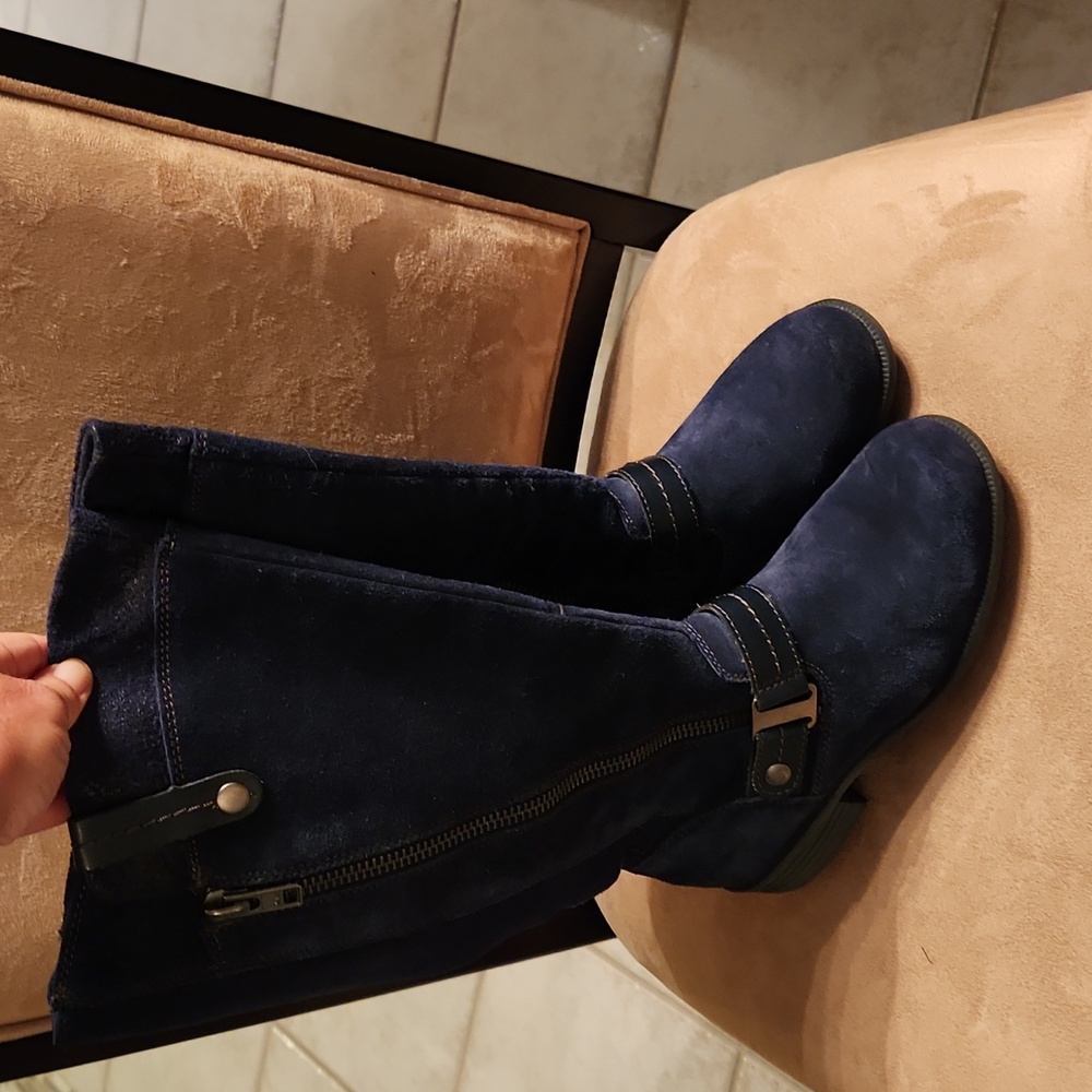 Earth Origins by Earth blue partial suede boots Suze 6M - Picture 17 of 17